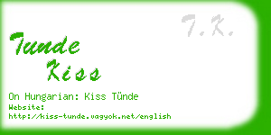 tunde kiss business card