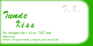 tunde kiss business card